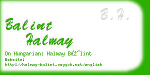 balint halmay business card